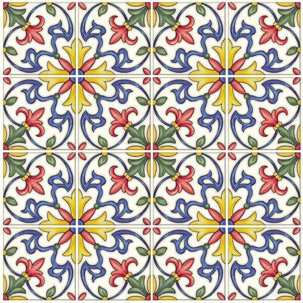 World Menagerie Clementina 7.62cm x 3.81cm Peel & Stick Splashback Tile